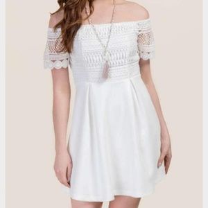 Francesca's White Lace Dress